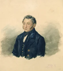 Portret van Faddey Venediktovich Bulgarin, c.1840